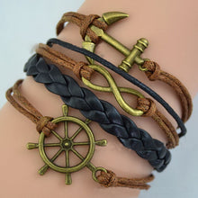 Load image into Gallery viewer, Harry Multilayer Braided Bracelets Vintage Owl Deathly Hallows wings Infinity Bracelet Bangle Gryffindor Slytherin Free Shiping