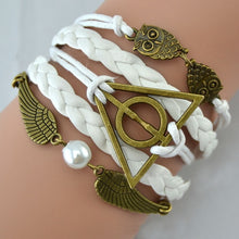 Load image into Gallery viewer, Harry Multilayer Braided Bracelets Vintage Owl Deathly Hallows wings Infinity Bracelet Bangle Gryffindor Slytherin Free Shiping