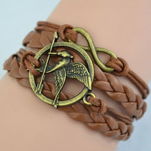 Load image into Gallery viewer, Harry Multilayer Braided Bracelets Vintage Owl Deathly Hallows wings Infinity Bracelet Bangle Gryffindor Slytherin Free Shiping